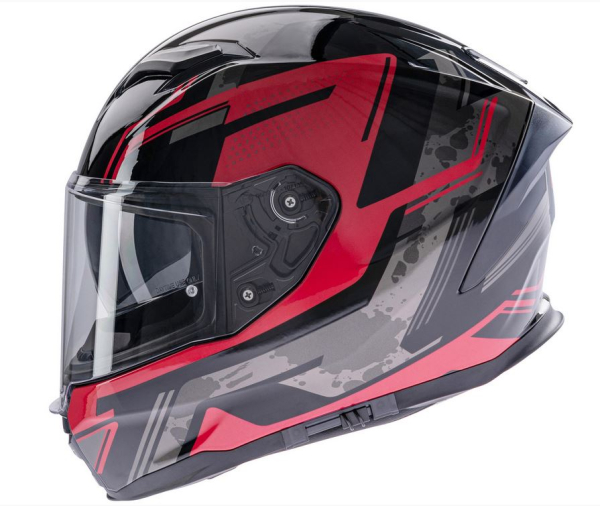 Integralhelm "Stinger R1" - SPEC-X - rot/schwarz/grau